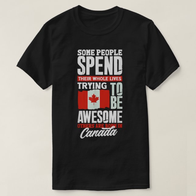 Camiseta Canadá Canadá Canadá - Canadá - Sinalizador Engraç (Frente do Design)