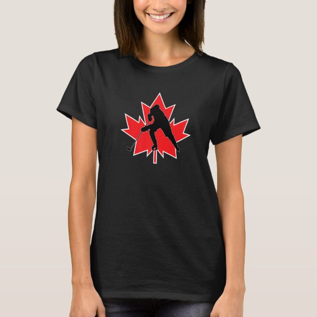 Camiseta Canadá, Canadá, Equipe de hóquei Red White Winter  (Frente)
