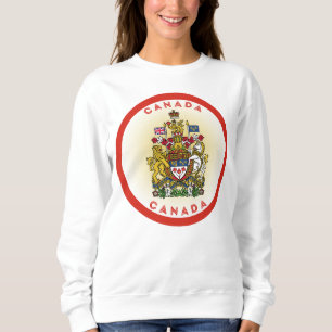 Camiseta Canadá Casaco de Forma do Círculo de Armas