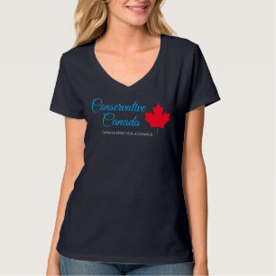 Camiseta Canadá Conservador. Canadá primeiro para uma mudan