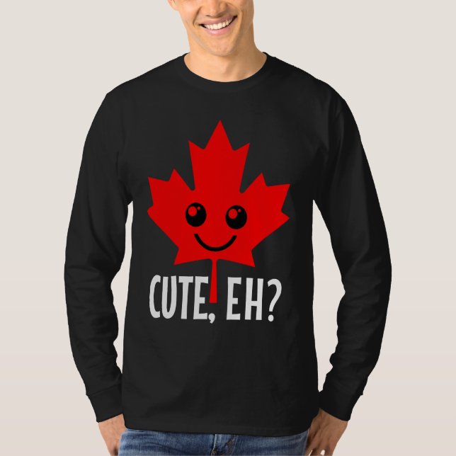 Camiseta Canada Cute Eh  Maple Leaf Candadian Flag Pride (Frente)