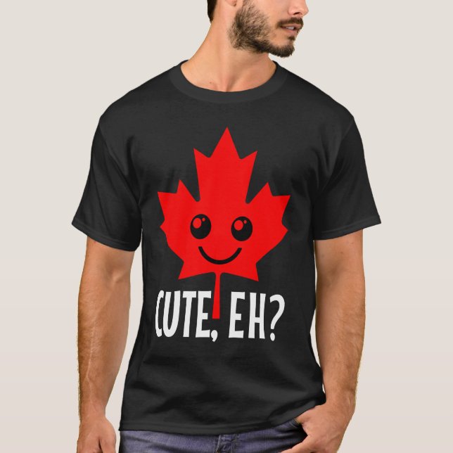 Camiseta Canada Cute Eh  Maple Leaf Candadian Flag Pride (Frente)
