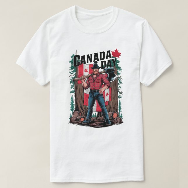 Camiseta Canadá Day Lumberjack (Frente do Design)