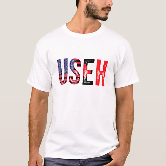 Camiseta Canada Day Useh Canadian Us Canada Flag Maple Leaf (Frente)