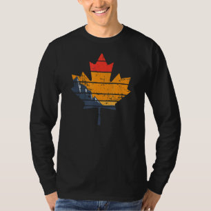 Camiseta Canadá Design de Folha de Folha Retrordista