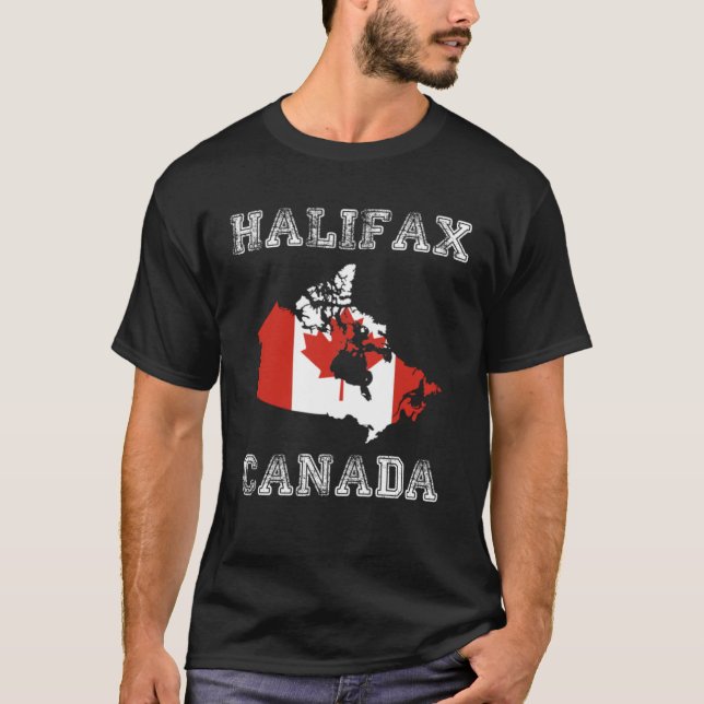 Camiseta Canada Distressed Flag Halifax Pride (Frente)