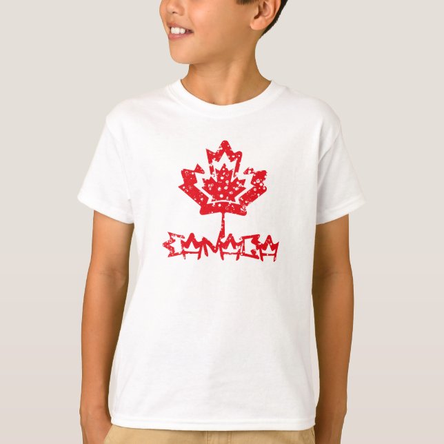 Camiseta CANADA double RAIN EARTH MAPLE BY MASANSER PIXELAT (Frente)