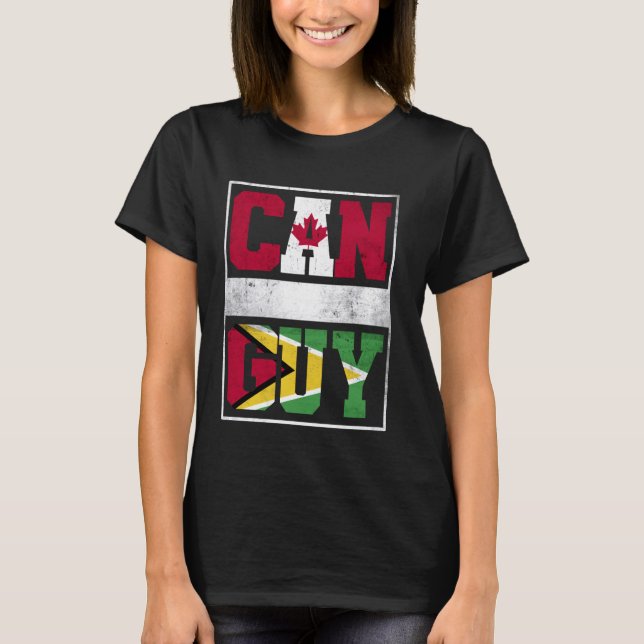 Camiseta Canadá e Guiana Mix Heritage Canadense R (Frente)