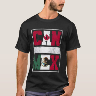 Camiseta Canadá e México Misturar Patrimônio Canadiano Ro M