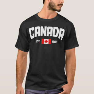 Camiseta Canadá Est 1867 Maple Leaf Canadian Flag Pride Roo