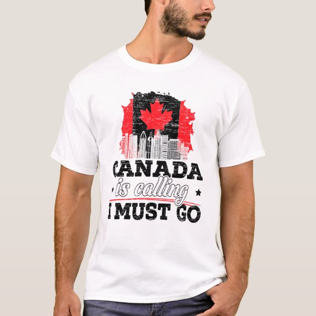 Camiseta Canadá Está Ligando Para Que Eu Vá Para O Canadá M (Frente)