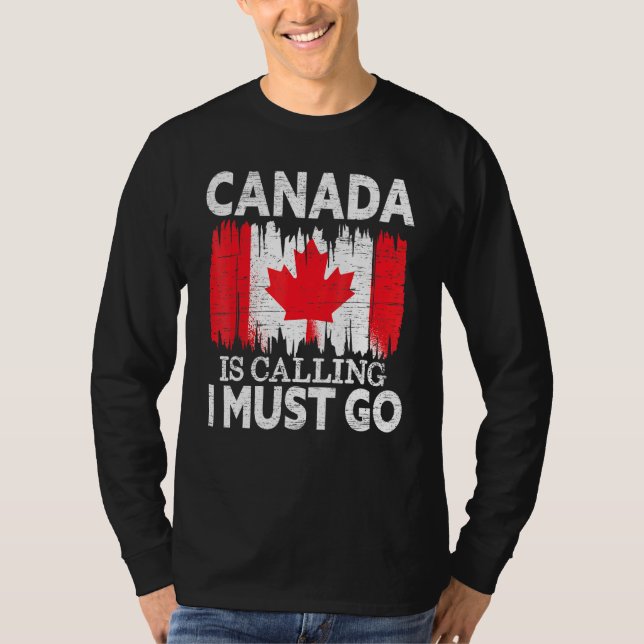 Camiseta Canadá Está Ligando Para Que Eu Vá Para O Canadá M (Frente)