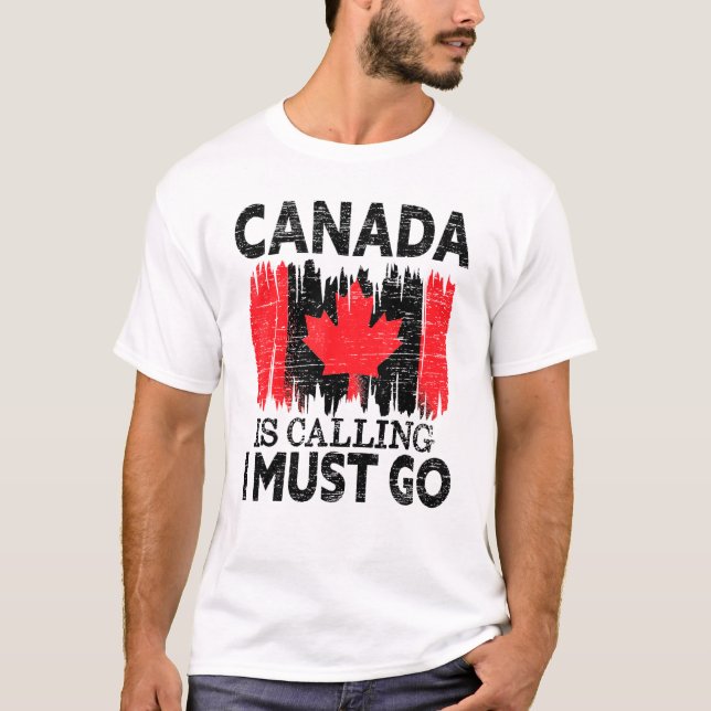 Camiseta Canadá Está Ligando Para Que Eu Vá Para O Canadá M (Frente)