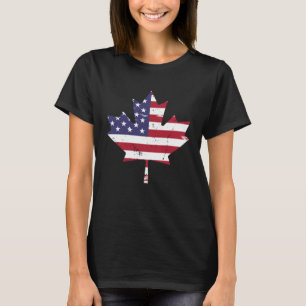Camiseta Canadá Estados Unidos América Hockey Canadian Mape