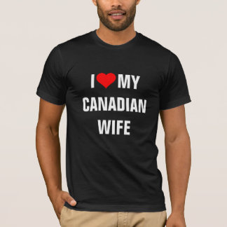 CAMISETA CANADÁ: EU AMO MINHA ESPOSA CANADENA