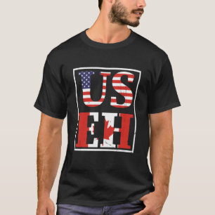 Camiseta Canadá EUA E EUA Maple Leaf American Flag Canadens