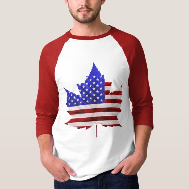 Camiseta Canadá EUA Souvenir Jersey Shirt - Mulheres (Frente)