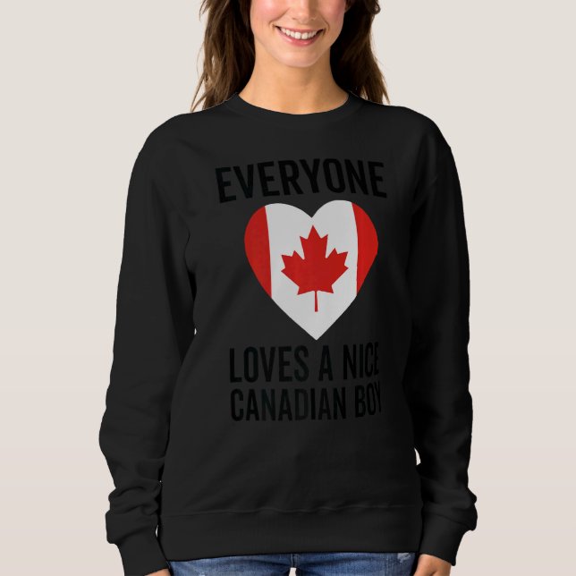 Camiseta Canada Flag All ama A Nice Canadian Boy (Frente)