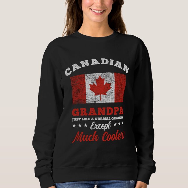 Camiseta Canada Flag Canadian Grandpa Fathers Day (Frente)