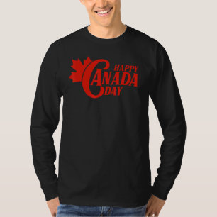 Camiseta Canadá Flag Day Mapeando Folha Canadense Happy Can