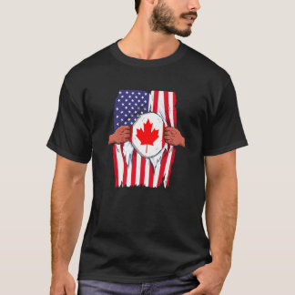 Camiseta Canadá Flag Dentro Me Home Orgulho Canadense Ameri