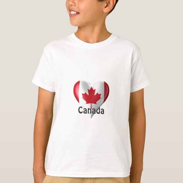 Camiseta Canadá Flag Heart (Frente)