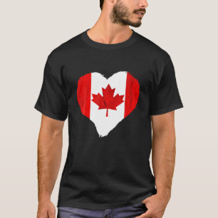 Camiseta Canadá Flag Heart Maple Leaf Canadian Pride Canadi