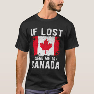 Camiseta Canadá Flag Souvenir - Se Perdido Me Envia Para O 