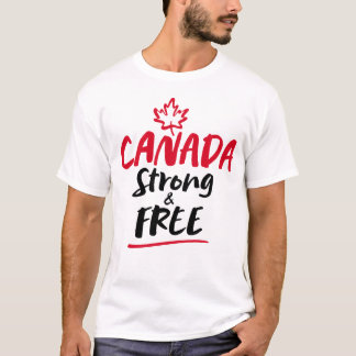 Camiseta CANADÁ Forte e Livre Folha de Bordo Canadense Orgu