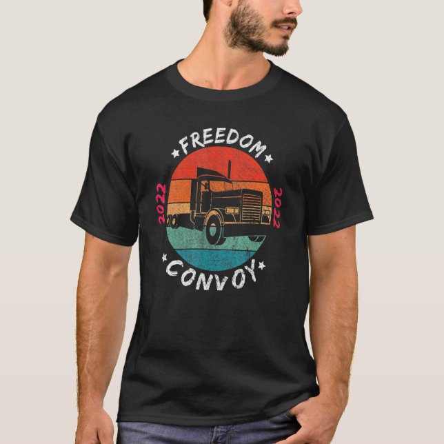 Camiseta Canada Freedom Commons Flag Us Canadian Truckers S (Frente)