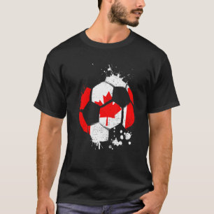 Camiseta Canadá Gráfico de futebol Canadá Bandeira Futebol