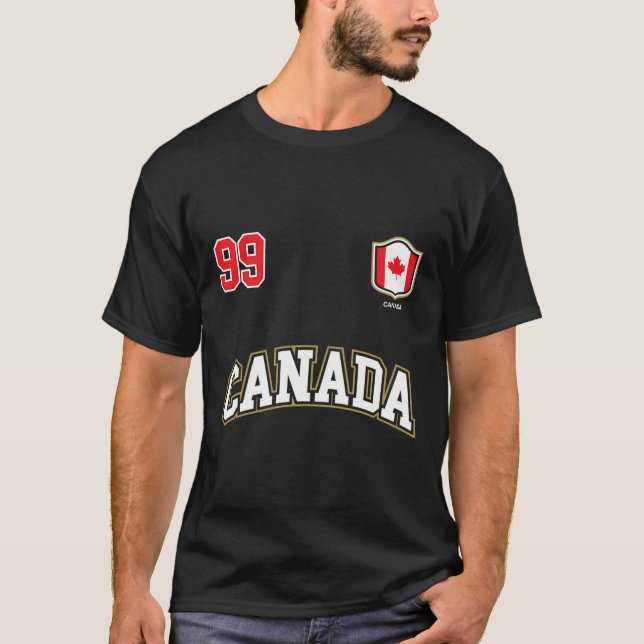 Camiseta Canada Hoodie Number 99 Canadian Team Sports Hocke (Frente)
