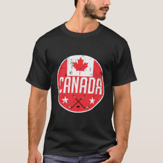 Camiseta Canada Ice Hockey Flag Supporter Canadian F