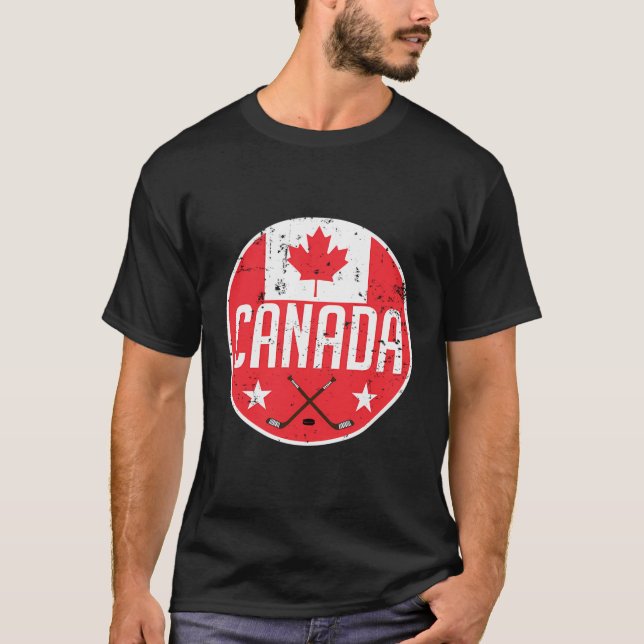 Camiseta Canada Ice Hockey Flag Supporter Canadian F (Frente)