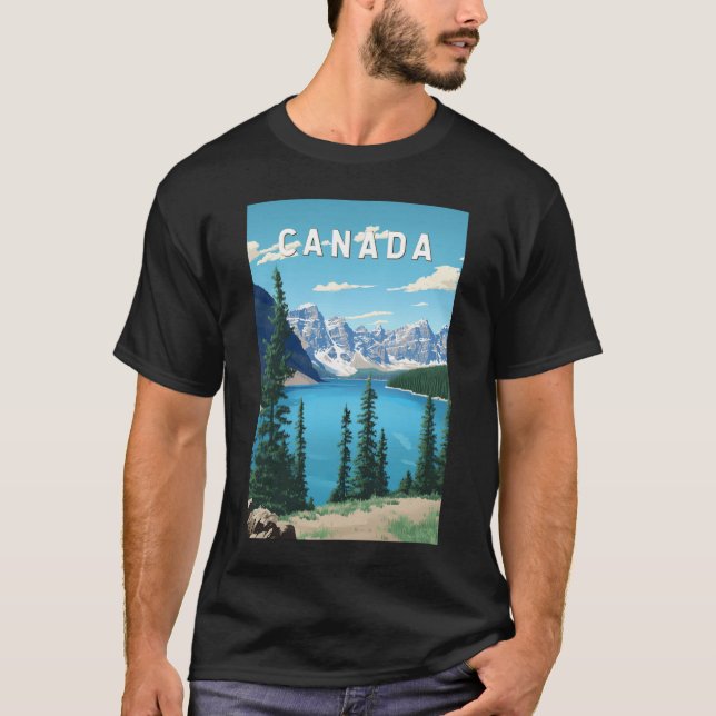 Camiseta Canada Illustration Viagem Art Vintage (Frente)