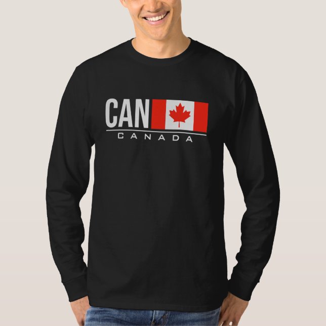 Camiseta Canadá: Indicador de código internacional de país  (Frente)