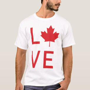Camiseta Canada Love Design com canadense Maple Leaf