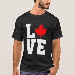 Camiseta Canada LOVE Maple Leaf Canada Day