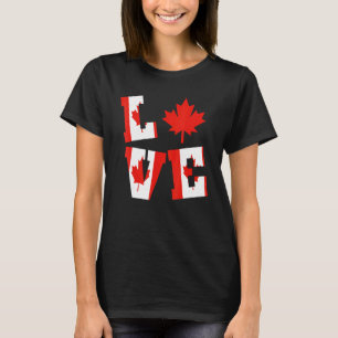 Camiseta Canada Love Maple Leaf Patriotic Canadian Flag