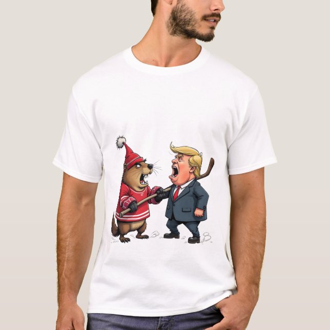 Camiseta Canadá lutando contra Trump (Frente)