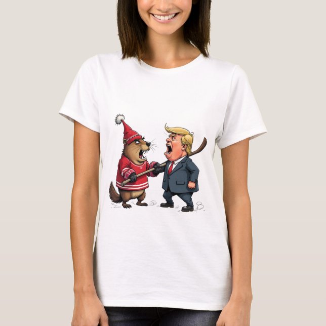 Camiseta Canadá lutando contra Trump (Frente)
