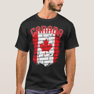 Camiseta Canadá Mapa de Sinalizador Folha do Dia do Canadá 