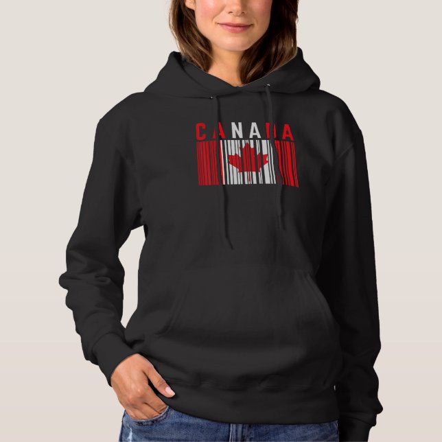 Camiseta Canadá - Mapeamento de Código de Barras Folha do C (Frente)