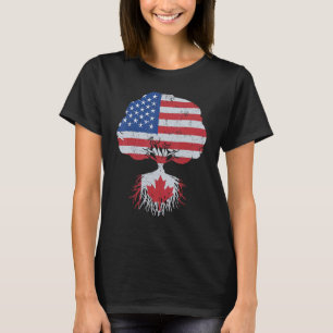Camiseta Canada Maple Leaf Canadian Roots American Me