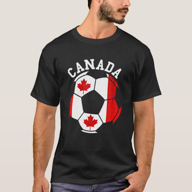 Camiseta Canada Maple Leaf Canadian Soccer Team Canadá Fl (Frente)