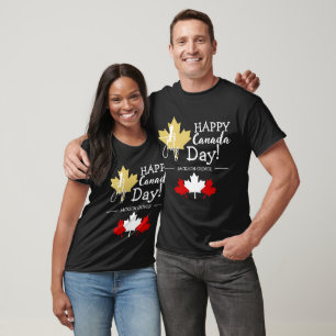Camiseta Canada Maple Leaf, Happy canada day, 1rua de julho