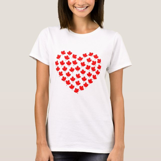 Camiseta canada maple leaf heart canadian (Frente)