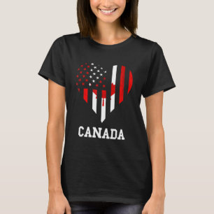 Camiseta Canada Maple Leaf Heart Canadian Pride
