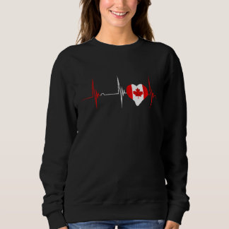 Camiseta Canada Maple Leaf Heart Canadian Pride Heartbeat E