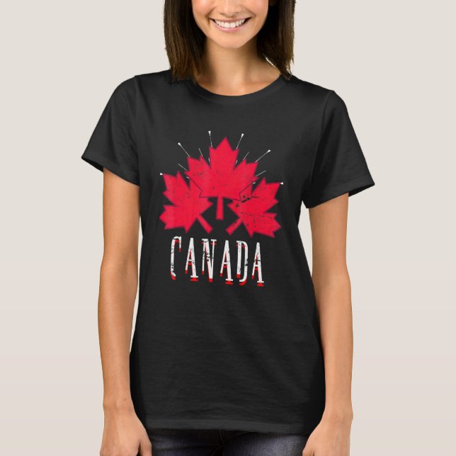 Camiseta Canadá Maple Leaf Proud Canadá (Frente)